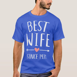 Camiseta Melhor esposa desde o aniversário de casamento do 