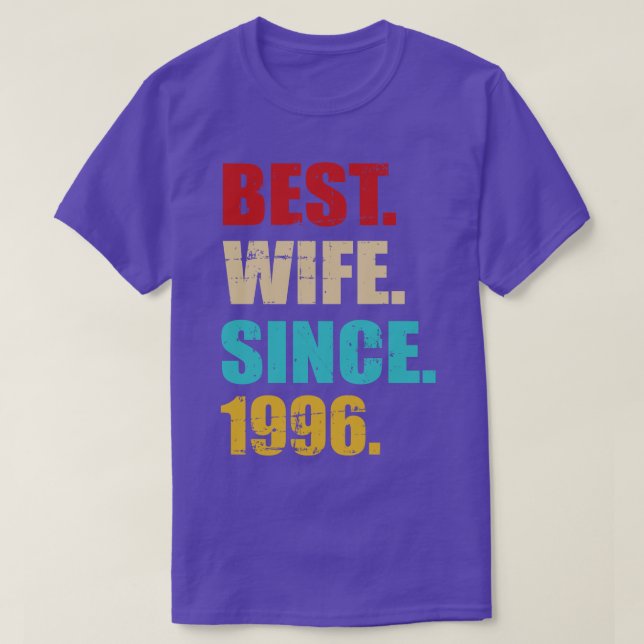 Camiseta Melhor esposa desde o aniversário do casamento de  (Frente do Design)