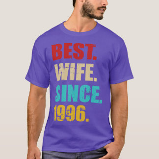 Camiseta Melhor esposa desde o aniversário do casamento de 