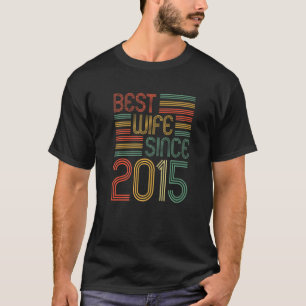Camiseta Melhor Esposa Desde o Aniversário do Dia do Casame