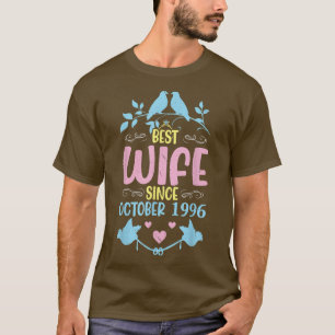 Camiseta Melhor Esposa Desde Outubro De 2003 Casado De Casa