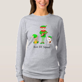 Camiseta Melhor Esquadrão de Elfos de Natal Moderno