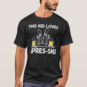 Camiseta Melhor Esqui Apres Para Crianças Rapazes Skier Win