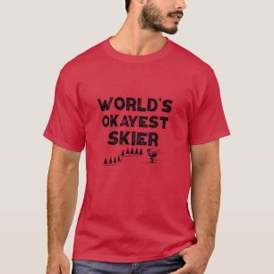 Camiseta Melhor Esquiador do Mundo Presente Engraçado de Es