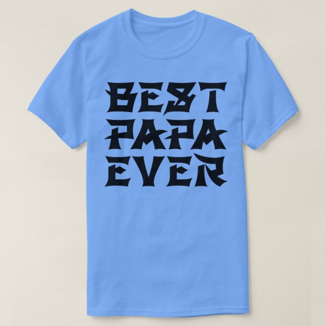 Camiseta Melhor Estilo de Texto Chinês do Papa (Frente do Design)