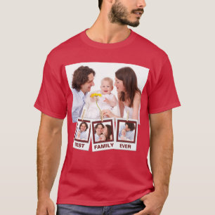 Camiseta Melhor Família de Sempre Colagem de 4 Fotos Person