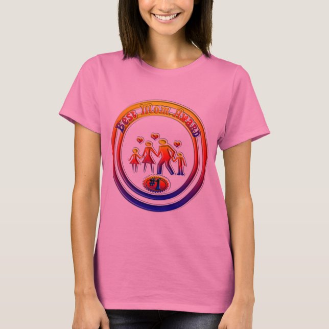 Camiseta Melhor família Rainbow Prêmio da mãe (Frente)
