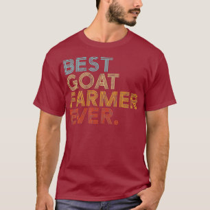 Camiseta Melhor Fazendeiro De Caprinos Alguma Vez Retro I V