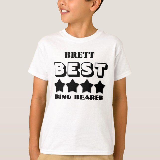 Camiseta Melhor Festa de casamento do RING BEARER V04 (Frente)