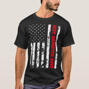 Camiseta Melhor Filha de Todos os Tempos Bandeira Vintage E