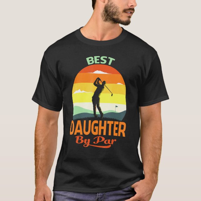 Camiseta Melhor Filha Por Golfe De Dia de os pais De Par (Frente)