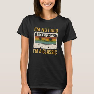 Camiseta Melhor Fita De Cassete De aniversário de 40 anos 1