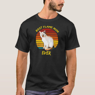 Camiseta Melhor Flame Mãe Alguma Vez Em Ponto De Chama Gato