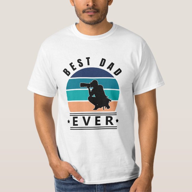 Camiseta Melhor Fotógrafo De Pai Nunca (Frente)