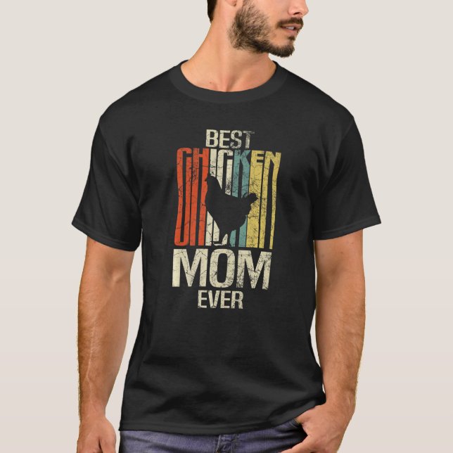 Camiseta Melhor Frango dos Fazendeiros Retro Grunge Mãe Ete (Frente)