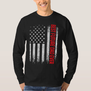 Camiseta Melhor Futuro Pai de Todos os Tempos Bandeira Amer