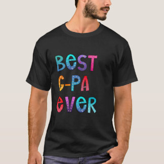 Camiseta Melhor G-Pa Eternamente Colorida, Papá Camisa, Pre