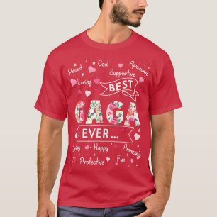 Camiseta Melhor Gaga Engraçada Primeira Vez Vovó Mães Da