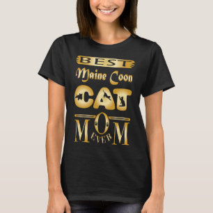 Camiseta Melhor Gato de Maine Mãe Nunca Maine Coon Único