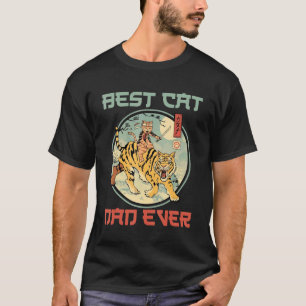 Camiseta Melhor gato do papai japonês Sabertooth Catana mas