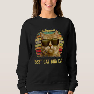 Camiseta Melhor Gato Mãe de Alguma Vez Vintage Mamães Engra
