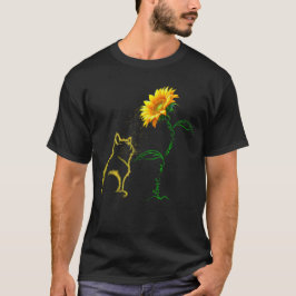 Camiseta Melhor Gato Mãe De Dia de as mães De Girassol