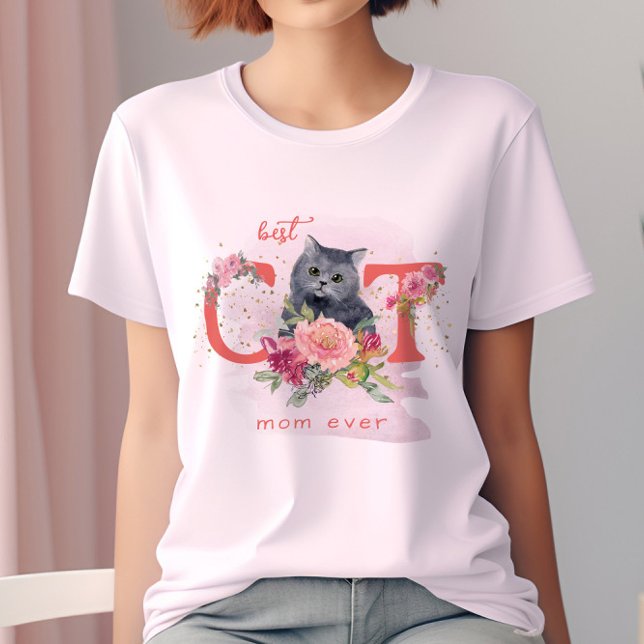 Camiseta Melhor Gato Mãe De Gatinho Gelado Dia Da Mãe (Criador carregado)