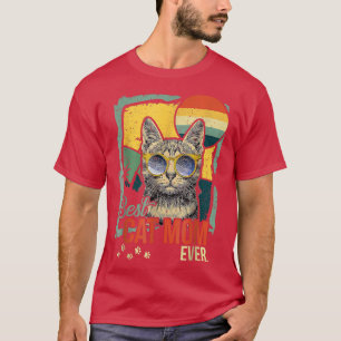 Camiseta Melhor Gato Mãe Nunca Vintou Mamães De Gato Dias D