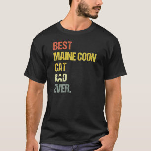 Camiseta Melhor Gato Maine Coon Pai de Gato Masculino