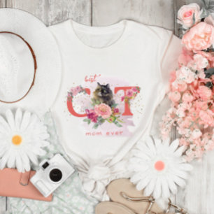 Camiseta Melhor Gato Mamãe Feita Gatinho Feliz Dia das Mães