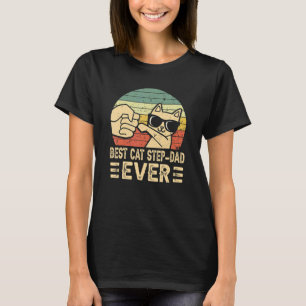 Camiseta Melhor Gato Padrasto de Todos os Tempos Bump Fit D