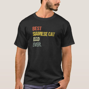 Camiseta Melhor Gato Siames Pai do Gato Masculino