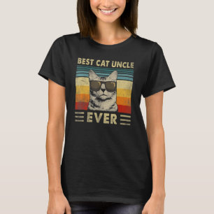 Camiseta Melhor Gato Tio Alguma Vez Vintage Retro Cat Pai P