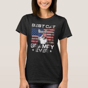 Camiseta Melhor Gato Vergonhoto Ever American Flag Patrióti
