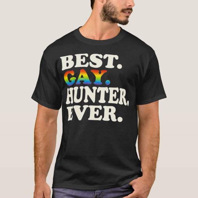 Camiseta Melhor Gay Caçador De Todos Os Gay Engraçado Pela  (Frente)