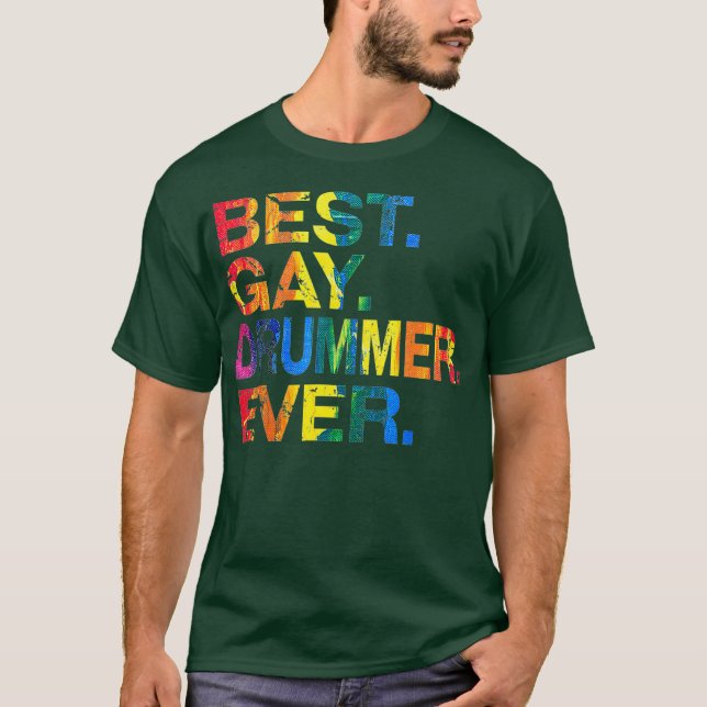 Camiseta Melhor Gay Drummer Sempre Gay Igualdade de Gênero  (Frente)