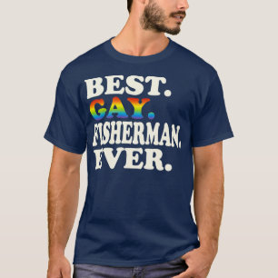 Camiseta Melhor Gay Pescador Nunca Gay na Igualdade de Gên