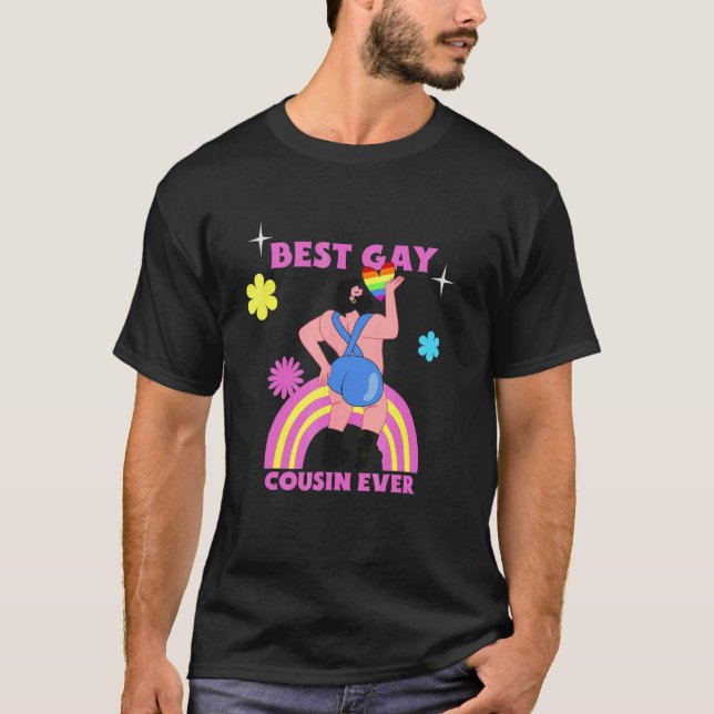 Camiseta Melhor Gay Primo Ever Lgbt Prioridade Gay de Figur (Frente)
