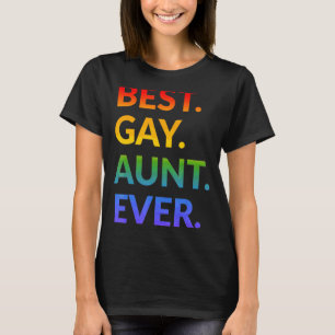 Camiseta Melhor Gay Tia Ever Lgbt Pride Rainbow Família de