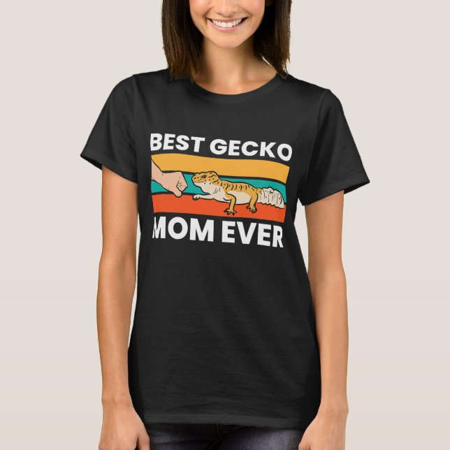 Camiseta Melhor Gecko Mãe De Leopardo Engraçado Mãe De Geck (Frente)