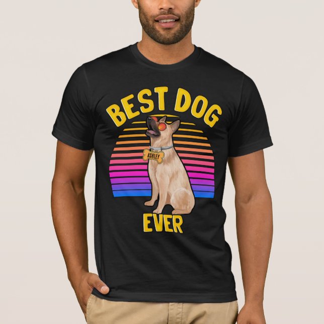 Camiseta Melhor German shepherd Cachorro Alguma Vez (Frente)