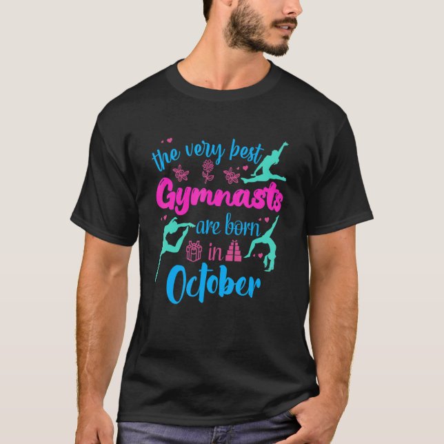Camiseta Melhor ginastas Nascer de outubro Sacudir de Festa (Frente)