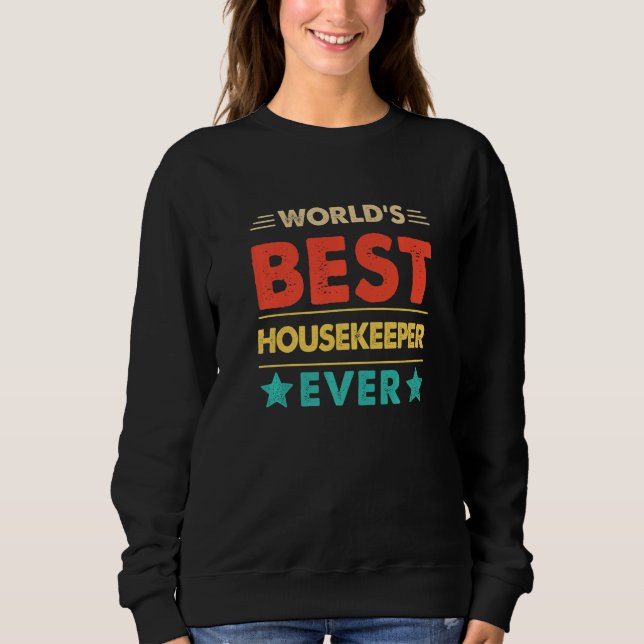 Camiseta Melhor Governanta do Mundo Retro  (Frente)