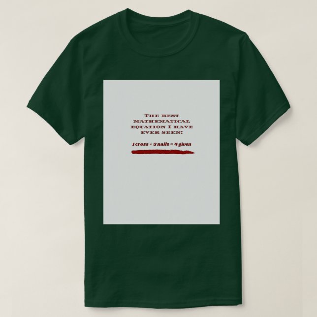 Camiseta Melhor Gráfico de Equação de Matemática (Frente do Design)