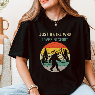 Camiseta Melhor Gráfico de Garota Vintage Ama Bigfoot