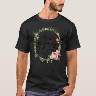 Camiseta Melhor Gramática Alguma Vez Mulher Flor Vovó Decen