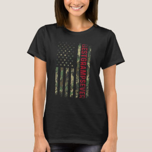Camiseta Melhor Grampo de Bandeira Americana Vintage Pai