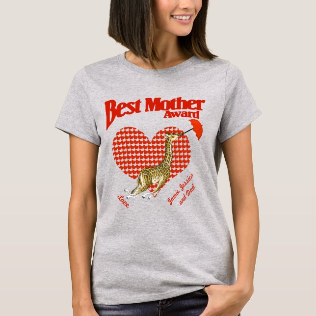 Camiseta Melhor Guarda-Prêmio Mãe (Frente)