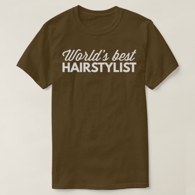 Camiseta Melhor Hairstylist do mundo 27s (Frente do Design)