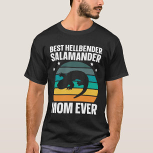 Camiseta Melhor Hellbender Salamander Mãe Bióloga Retro